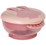 Kit Refeição: Bowl com Compartimento e Talheres Rosa (6m+) - Buba