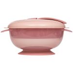 Kit Refeição: Bowl com Compartimento e Talheres Rosa (6m+) - Buba