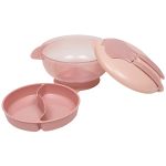 Kit Refeição: Bowl com Compartimento e Talheres Rosa (6m+) - Buba