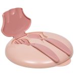 Kit Refeição: Bowl com Compartimento e Talheres Rosa (6m+) - Buba