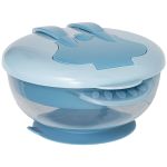 Kit Refeição: Bowl com Compartimento e Talheres Azul (6m+) - Buba