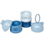 Potes Empilháveis para Leite em Pó e Snack Urso Azul - Buba
