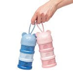 Potes Empilháveis para Leite em Pó e Snack Urso Azul - Buba