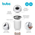 Lixeira Antiodor para Fraldas de bebê 10L - Buba