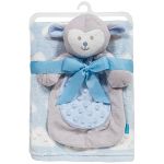 Manta com Naninha para bebê em Soft Ovelhinha Azul (3m+) - Buba