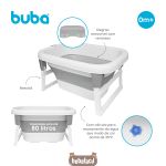 Banheira Ofurô Dobrável Cinza 80L (0m+) - Buba