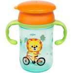 Copo 360° com Alça BubaZoo Leãozinho 300ml (12m+) - Buba