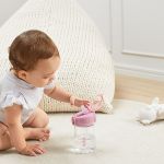 Garrafinha Tritan c/ Canudo Rosa 300ml (12m+) - Buba