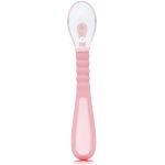 Colher Flexível em Silicone com Ventosa Rosa (6m+) - Buba