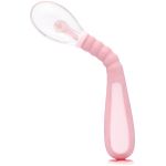 Colher Flexível em Silicone com Ventosa Rosa (6m+) - Buba