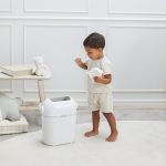 Lixeira Antiodor para Fraldas de bebê Branca 9L - Buba