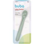 Colher Flexível em Silicone Verde (6m+) - Buba