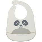 Babador com Cata-migalhas de Silicone Gumy Off White (3m+) - Buba