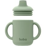 Copo de Transição em Silicone com Alça Verde 120ml (6m+) - Buba