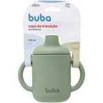 Copo de Transição em Silicone com Alça Verde 120ml (6m+) - Buba