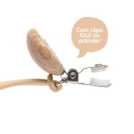 Prendedor de Chupeta e Mordedor em Silicone Bege (3m+) - Buba