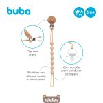 Prendedor de Chupeta e Mordedor em Silicone Bege (3m+) - Buba