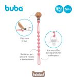 Prendedor de Chupeta e Mordedor em Silicone Rosa (3m+) - Buba