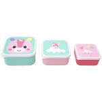 Kit 3 Potinhos para bebê BubaZoo Unicórnio - Buba