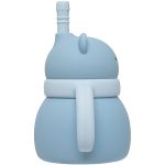 Copo em Silicone com Alça e Canudo Ursinho Azul 200ml (6m+) - Buba