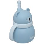 Copo em Silicone com Alça e Canudo Ursinho Azul 200ml (6m+) - Buba