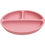 Kit Refeição para bebê em Silicone Rosa (6m+) - Buba