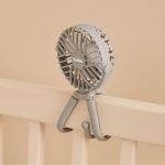 Ventilador Portátil para Berço e Carrinho Recarregável Cinza - Buba