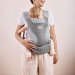 Mochila Canguru para bebê Cinza (3m+) - Buba