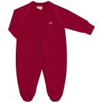 Macacão longo c/ zíper para bebê em algodão egípcio Vermelho - Mini & Co.