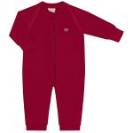 Macacão longo c/ zíper para bebê em algodão egípcio Vermelho - Mini & Co.