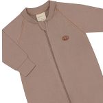 Macacão longo c/ zíper para bebê em algodão egípcio Mocha - Mini & Co.