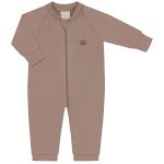 Macacão longo c/ zíper para bebê em algodão egípcio Mocha - Mini & Co.