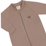 Macacão longo c/ zíper para bebê em algodão egípcio Mocha - Mini & Co.