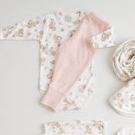 Body longo c/ Calça (Mijão) em algodão egípcio Esquilinhas - Mini & Co.