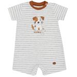 Macacão curto em algodão egípcio Dogs - Mini & Co.