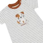 Macacão curto em algodão egípcio Dogs - Mini & Co.