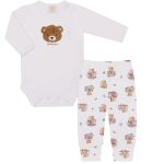 Body longo c/ Calça (Mijão) em algodão egípcio Ursinhos - Mini & Co.