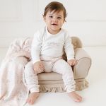 Body longo c/ Calça (Mijão) em algodão egípcio Patchwork - Mini & Co.