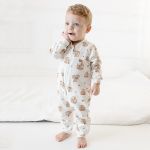 Macacão longo c/ zíper em algodão egípcio Ursinhos - Mini & Co.