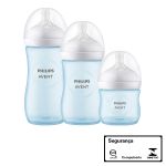 Kit Triplo Mamadeiras Anticólica Pétala 125ml, 260ml e 330ml Azul (0m+) - Philips Avent