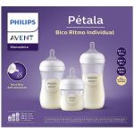 Kit Triplo Mamadeiras Anticólica Pétala 125ml, 260ml e 330ml (0m+) - Philips Avent