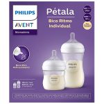 Kit Duplo Mamadeiras Anticólica Pétala 125ml e 260ml (0m+) - Philips Avent
