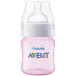 Kit Mamadeiras Anticólica 125ml, 260ml e 330ml Rosa (0m+) - Philips Avent
