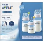 Kit Mamadeiras Anticólica 125ml, 260ml e 330ml Azul (0m+) - Philips Avent