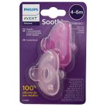 Chupeta Soothie Dupla Rosa 2pçs Tam 1 (4-6m) - Philips Avent
