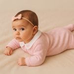 Macacão longo c/ golinha em tricot Poá Rosa - Mini & Co.
