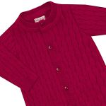 Macacão longo em tricot 100% Algodão Trançado Vermelho - Mini & Co.