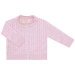 Casaquinho em tricot Trançado Rosa - Mini & Co.