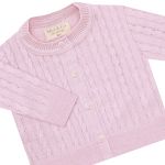 Casaquinho em tricot Trançado Rosa - Mini & Co.