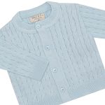 Casaquinho em tricot Trançado Azul - Mini & Co.